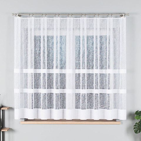 Firanka żakardowa na metry 018352 wysokość 160 cm kolor biały