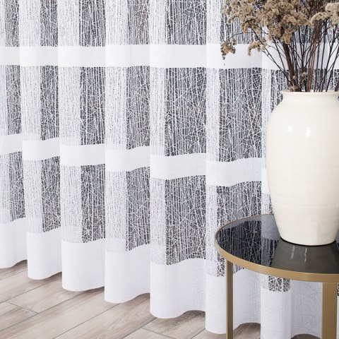 Firanka żakardowa na metry 018869 wysokość 250 cm kolor biały