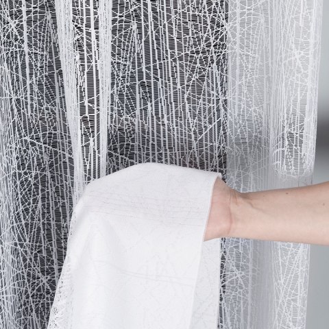 Firanka żakardowa na metry 018869 wysokość 250 cm kolor biały