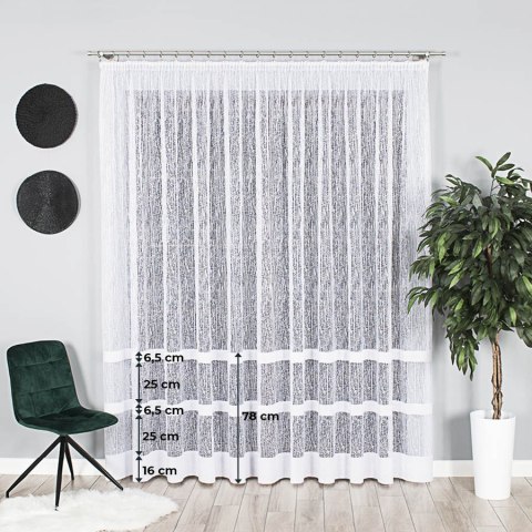Firanka żakardowa na metry 018869 wysokość 250 cm kolor biały