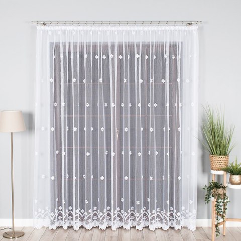 Firanka żakardowa na metry 004421 wysokość 250 cm kolor biały