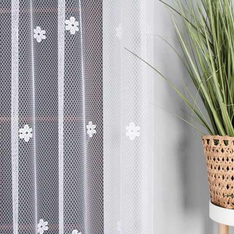 Firanka żakardowa na metry 004421 wysokość 250 cm kolor biały