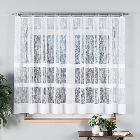 Firanka żakardowa na metry 018352 wysokość 150 cm kolor biały