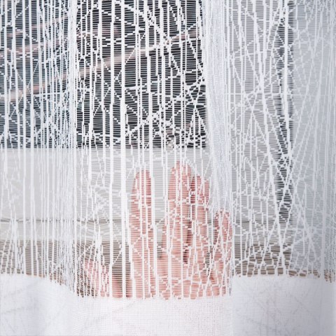 Firanka żakardowa na metry 018352 wysokość 150 cm kolor biały