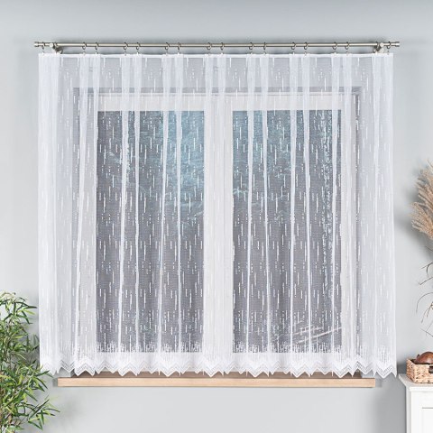 Firanka żakardowa na metry 000146 wysokość 160 cm kolor biały