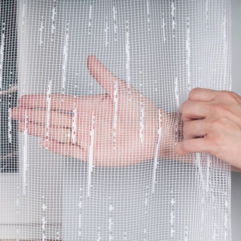 Firanka żakardowa na metry 000146 wysokość 160 cm kolor biały