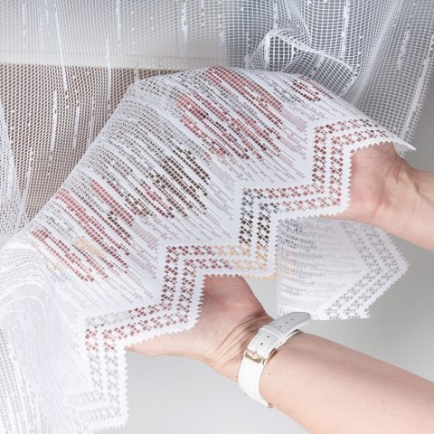 Firanka żakardowa na metry 000146 wysokość 160 cm kolor biały