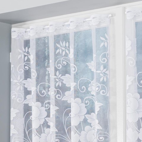 Firanka żakardowa na metry 023006 wysokość 100 cm kolor biały