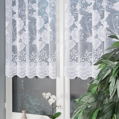 Firanka żakardowa na metry 023006 wysokość 100 cm kolor biały