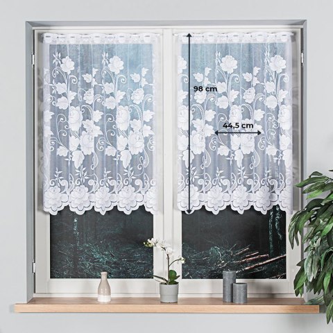 Firanka żakardowa na metry 023006 wysokość 100 cm kolor biały