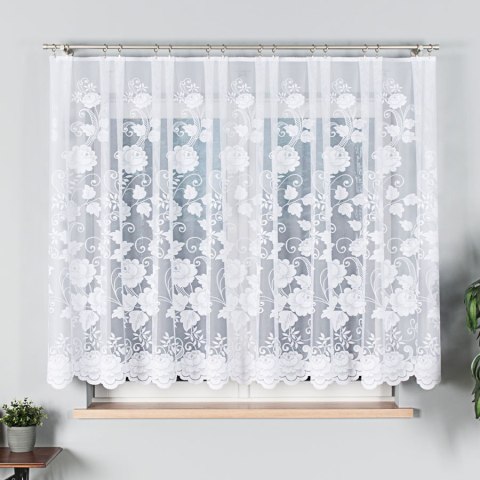 Firanka żakardowa na metry 023006 wysokość 150 cm kolor biały