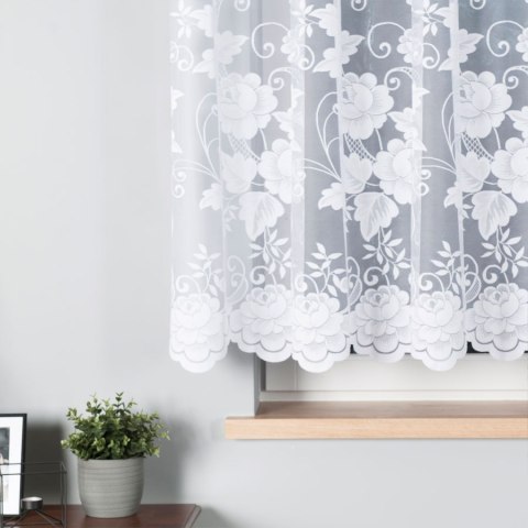 Firanka żakardowa na metry 023006 wysokość 150 cm kolor biały