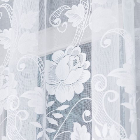 Firanka żakardowa na metry 023006 wysokość 150 cm kolor biały