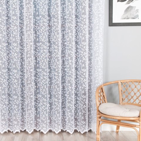 Firanka żakardowa na metry 023058 wysokość 250 cm kolor biały