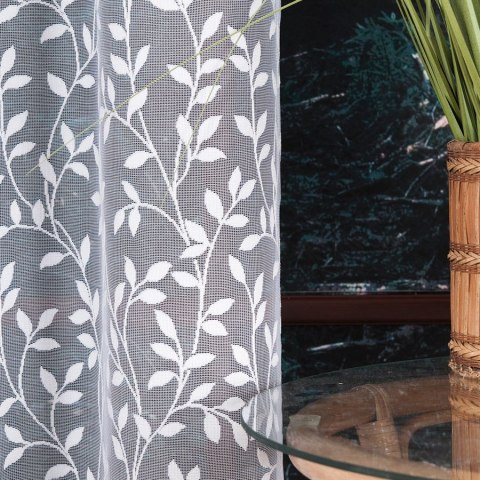 Firanka żakardowa na metry 023058 wysokość 250 cm kolor biały