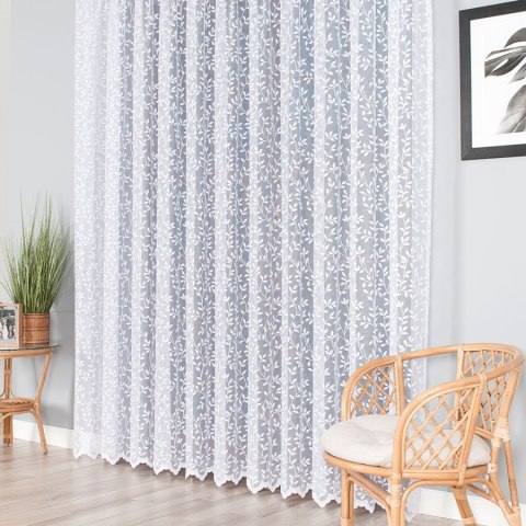 Firanka żakardowa na metry 023058 wysokość 250 cm kolor biały