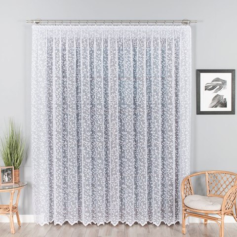 Firanka żakardowa na metry 023058 wysokość 250 cm kolor biały