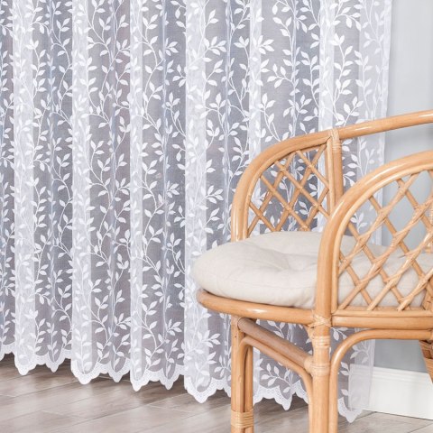Firanka żakardowa na metry 023058 wysokość 250 cm kolor biały