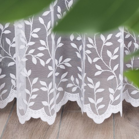 Firanka żakardowa na metry 023058 wysokość 250 cm kolor biały