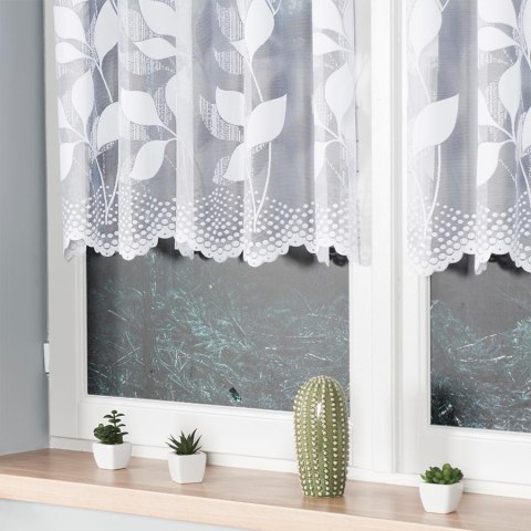 Firanka żakardowa na metry 023083 wysokość 110 cm kolor biały