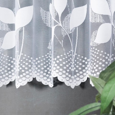 Firanka żakardowa na metry 023083 wysokość 110 cm kolor biały