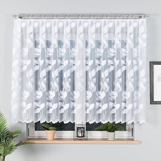 Firanka żakardowa na metry 023083 wysokość 140 cm kolor biały