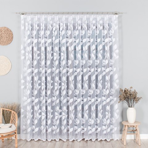 Firanka żakardowa na metry 023083 wysokość 250 cm kolor biały