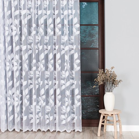 Firanka żakardowa na metry 023083 wysokość 250 cm kolor biały