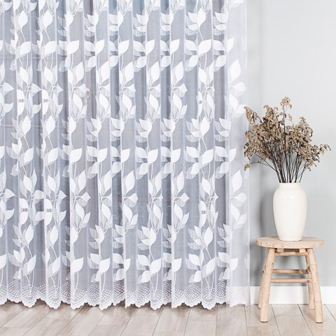 Firanka żakardowa na metry 023083 wysokość 250 cm kolor biały