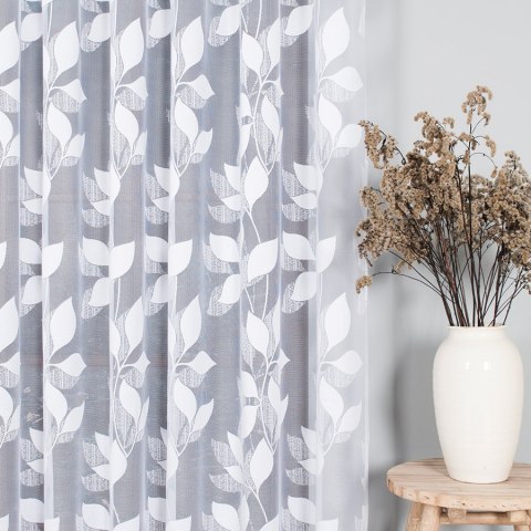 Firanka żakardowa na metry 023083 wysokość 250 cm kolor biały