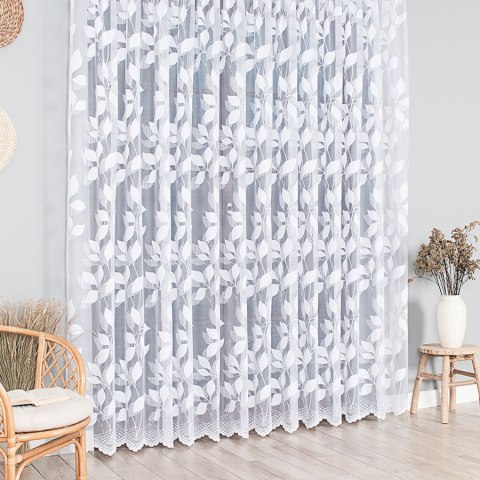 Firanka żakardowa na metry 023083 wysokość 250 cm kolor biały