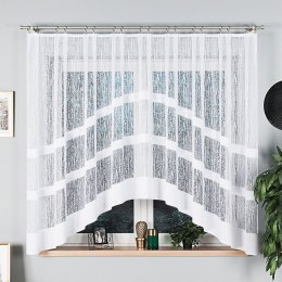 Firanka gotowa żakardowa Wiktoria kolor biały 160x310 cm