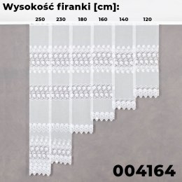 Firanka żakardowa na metry wysokość 230 cm kolor biały
