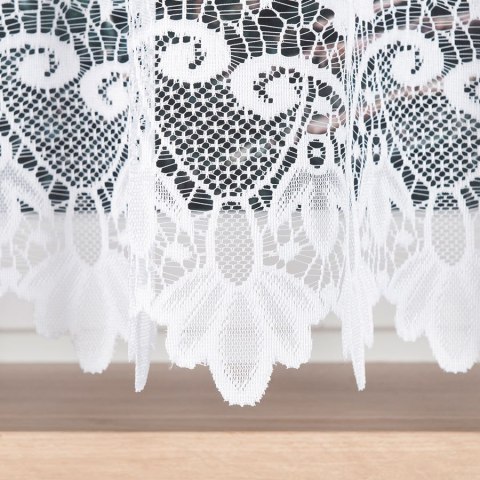 Firanka żakardowa na metry 017480 wysokość 160 cm kolor biały
