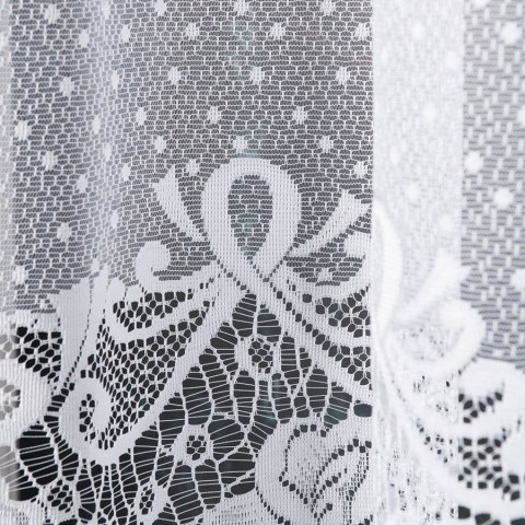 Firanka żakardowa na metry 017480 wysokość 160 cm kolor biały