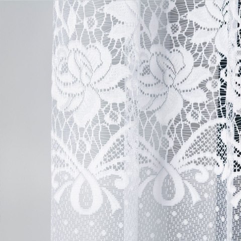 Firanka żakardowa na metry 017480 wysokość 160 cm kolor biały