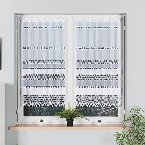 Firanka żakardowa na metry 018669 wysokość 120 cm kolor biały