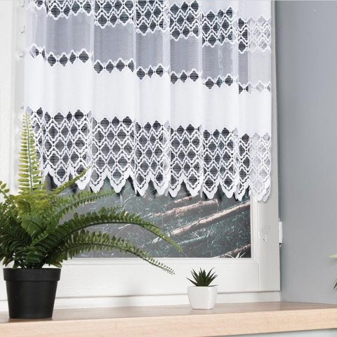 Firanka żakardowa na metry 018669 wysokość 120 cm kolor biały