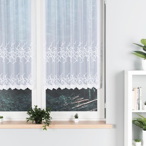 Firanka żakardowa na metry 023297 wysokość 110 cm kolor biały