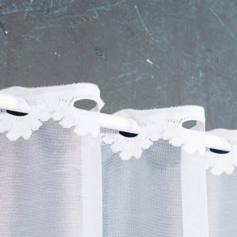 Firanka żakardowa na metry 023297 wysokość 110 cm kolor biały