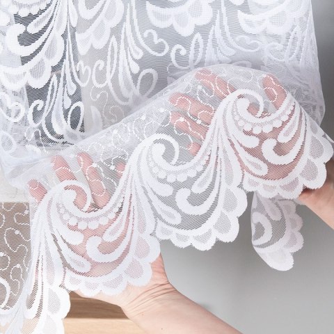 Firanka żakardowa na metry 049312 wysokość 160 cm kolor biały
