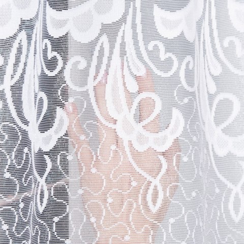 Firanka żakardowa na metry 049312 wysokość 160 cm kolor biały