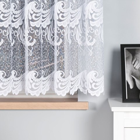Firanka żakardowa na metry 049312 wysokość 160 cm kolor biały