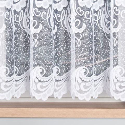 Firanka żakardowa na metry 049312 wysokość 160 cm kolor biały
