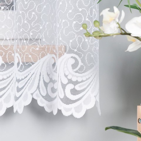 Firanka żakardowa na metry 049312 wysokość 180 cm kolor biały