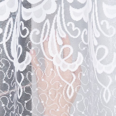 Firanka żakardowa na metry 049312 wysokość 180 cm kolor biały