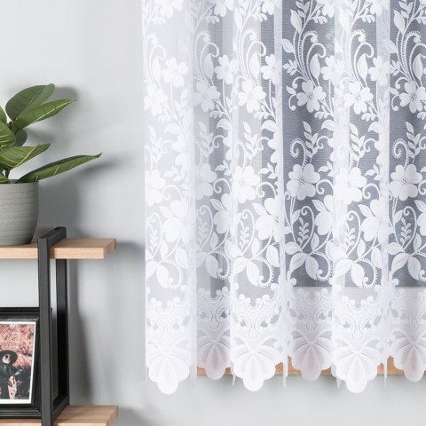 Firanka żakardowa na metry 023092 wysokość 160 cm kolor biały