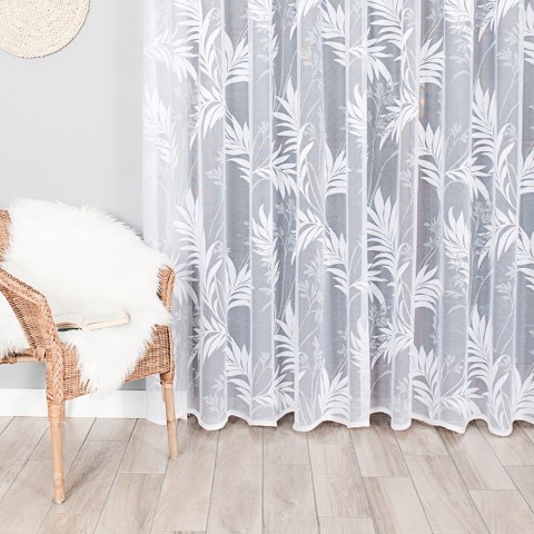 Firanka żakardowa na metry 018920 wysokość 200 cm kolor biały