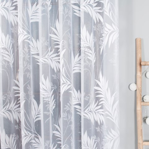 Firanka żakardowa na metry 018920 wysokość 200 cm kolor biały