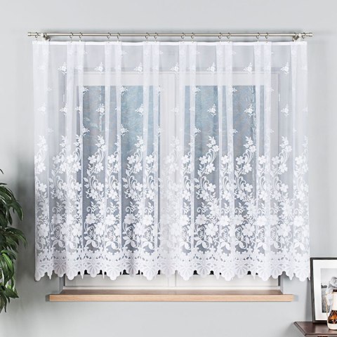 Firanka żakardowa na metry 023092 wysokość 150 cm kolor biały